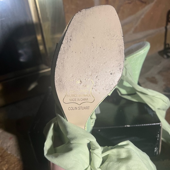 Colin Stuart Pistachio Green lace up wedge - Picture 3 of 4